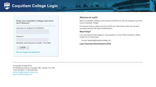 Coquitlam College Login