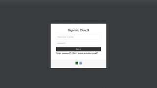 Sign-in | Cloud9 IDE