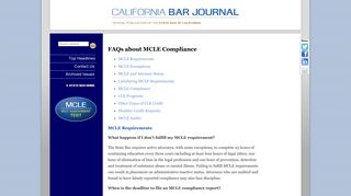 FAQs about MCLE Compliance - The California Bar Journal