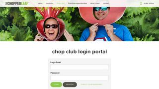 Chop Club Login Portal - The Chopped Leaf
