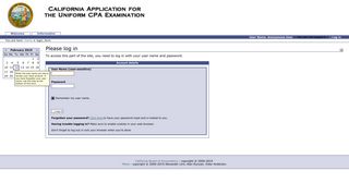 California Application for the CPA Examination - login_form