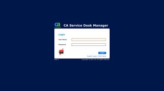 CA Service Desk Manager - Login