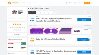 Up to 50% off CAA Coupon, Promo Code for February 2019