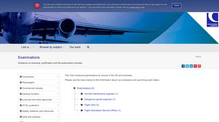 Examinations | UK Civil Aviation Authority