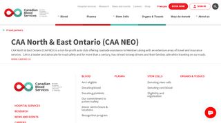 CAA North & East Ontario (CAA NEO) | Canadian Blood Services