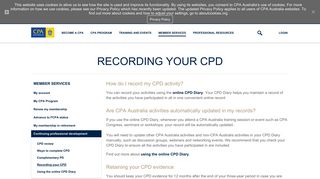 Recording your CPD | CPA Australia