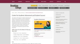 Center for Academic Advisement and Student Success | Brooklyn ...