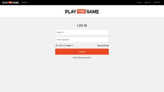 PlayThisGame - Log In
