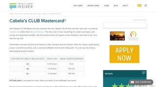Cabela's CLUB Mastercard® - Info & Reviews - Credit Card Insider