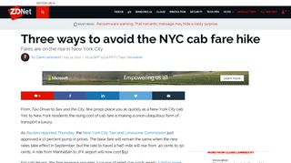 Three ways to avoid the NYC cab fare hike | ZDNet