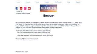 Browser | The Cable Guy IPTV