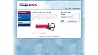 CableOne.NET - My Phone Logon