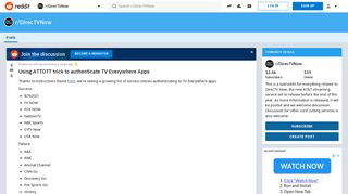 Using ATTOTT trick to authenticate TV Everywhere Apps : DirecTVNow ...