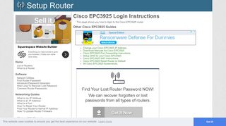 How to Login to the Cisco EPC3925 - SetupRouter