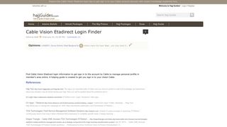 Cable Vision Etadirect Login Finder - Hajj Guides