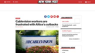 Cablevision workers are frustrated with Altice's cutbacks - New York Post