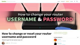 How to change or reset your router username and password - howchoo