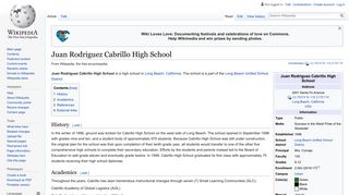 Juan Rodriguez Cabrillo High School - Wikipedia