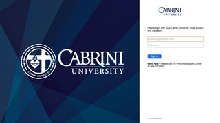 Sign In - Cabrini University