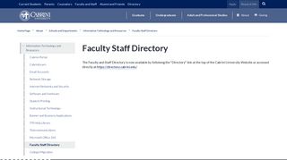 Faculty Staff Directory - Cabrini University