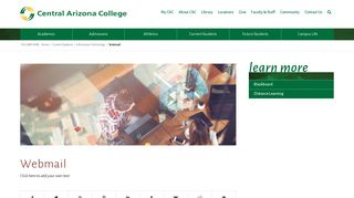 Webmail - Central Arizona College