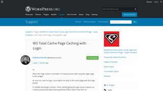 W3 Total Cache Page Caching with Login | WordPress.org