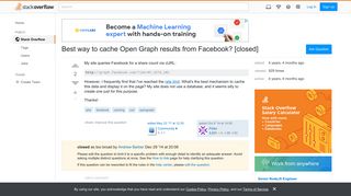 Best way to cache Open Graph results from Facebook? - Stack Overflow
