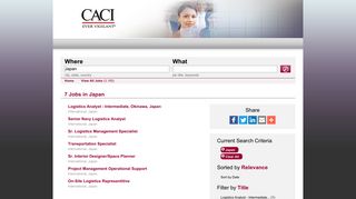 CACI International Jobs - Jobs in Japan