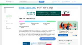 Access webmail.caci.com. BIG-IP logout page