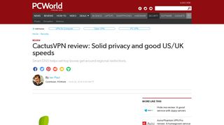 CactusVPN review: Solid privacy and good US/UK speeds | PCWorld