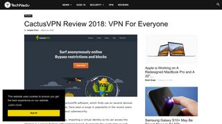 CactusVPN Review 2018: VPN For Everyone - TechNadu