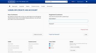 Login or Create an Account - CADAC Service