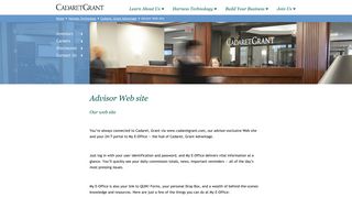 Advisor Web site — Cadaret, Grant