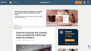 Feds fine Syracuse firm Cadaret Grant, president $1.7 M for bad ...