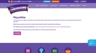 Pay online | Cadbury Fundraising