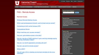 FAQ – Remote Access | CoE IT Support - CADE Lab