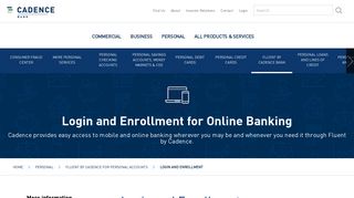 Login and Enrollment - Cadence Bank