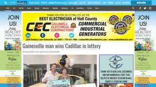 Gainesville man wins Cadillac in lottery - Gainesville Times