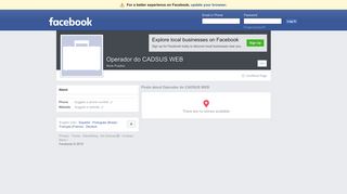 Operador do CADSUS WEB - Work Position | Facebook
