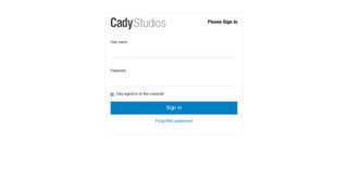 Cady Studios - Login