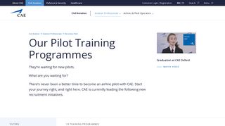 Our Pilot Training Programmes - CAE