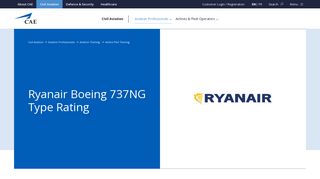 Ryanair Boeing 737NG Type Rating | CAE