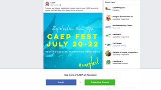 CAEP - Trainees and interns, registration is open! Login... | Facebook
