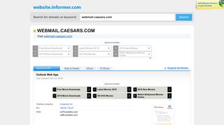 webmail.caesars.com at WI. Outlook Web App - Website Informer