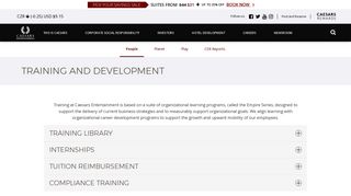 CSR - Training & Development | Caesars Entertainment