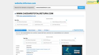 caesarstotalreturn.com at Website Informer. Visit Caesarstotalreturn.
