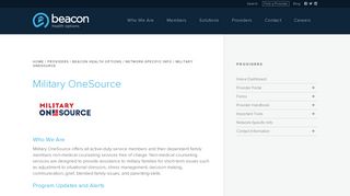 Military OneSource | Beacon Health Options