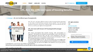 APL, ALS, types of benefit – Housing benefits - Immojeune.com