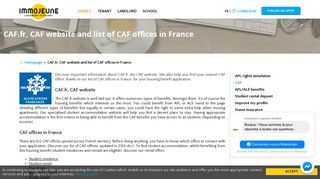 CAF.fr and list of CAF offices – Housing benefit - Immojeune.com