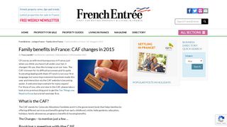 Family benefits in France: CAF changes in 2015 - French Entree